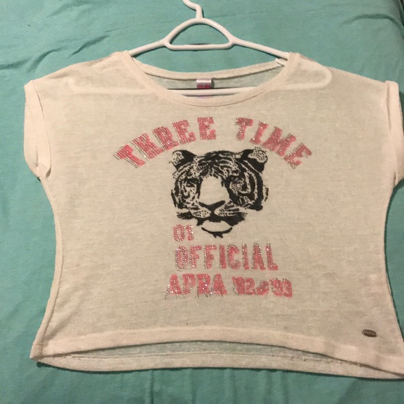 Cute white/pink top - Picture 1 of 1